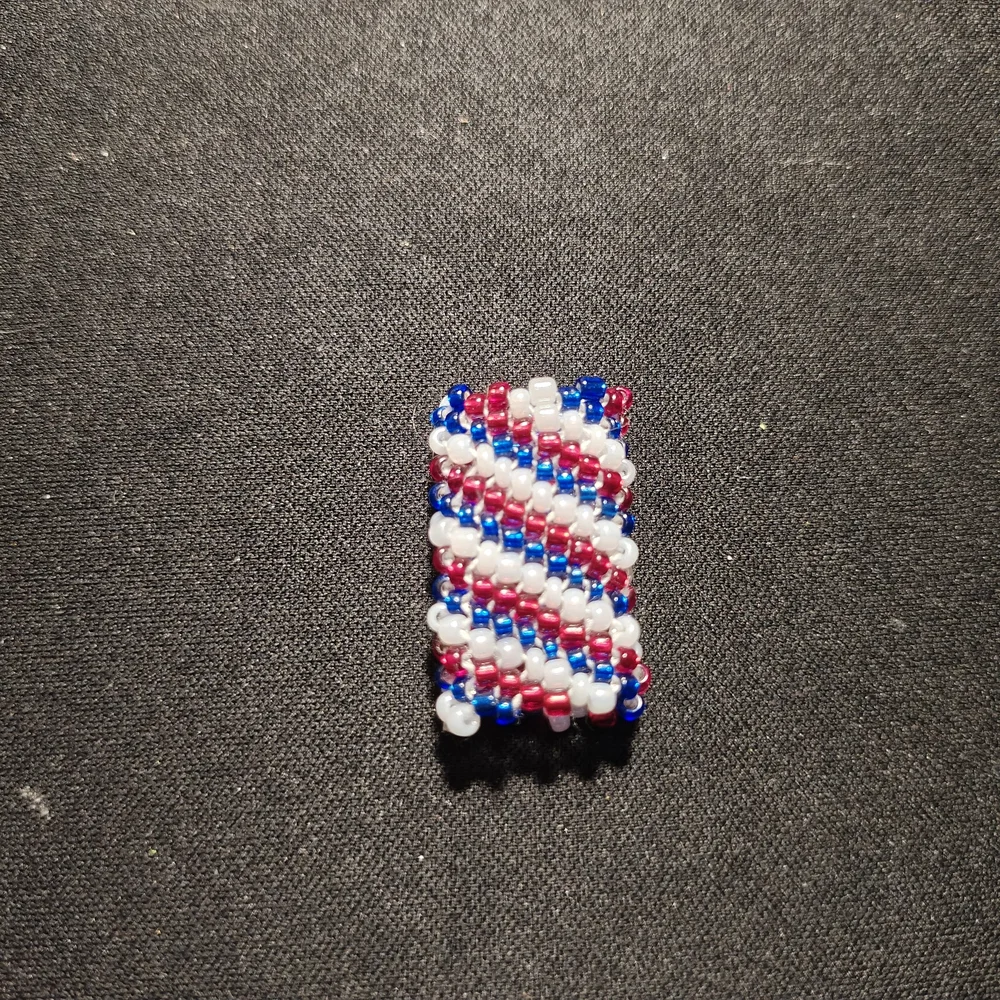 Dreadlock Bead Handmade Red Blue Spiral Seed Bead Hair Jewelry Peyote Loc Charm